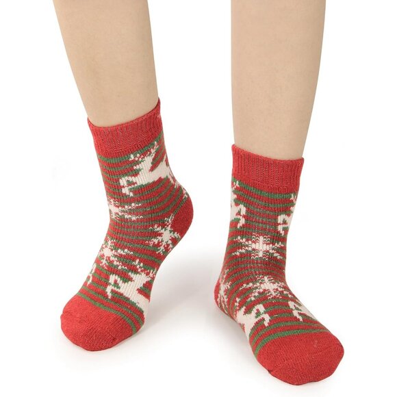 BenSorts Women 5 Packs Christmas Winter Thick Warm Polyester Boots Socks - Picture 6 of 8